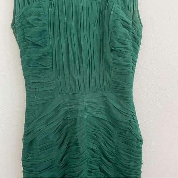 SOLD Tory Burch Ethel green tulle ruched dress - Picture 3 of 8